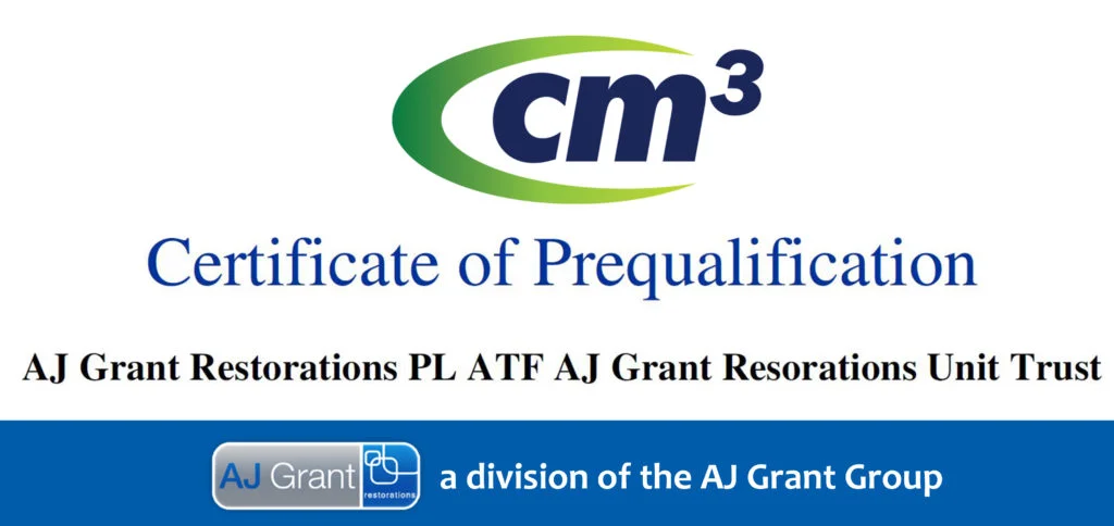 AJ Grant Restorations Cm3 prequalification